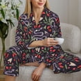 thumbnail image 6 of Lsque Snakes And Snake Fruit Pattern Long Sleeve Pajama Set for Women - Soft 2-Piece Sleepwear and Loungewear Set with Pockets, Comfy Nightwear-Medium, 6 of 7