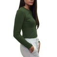 thumbnail image 4 of Green Town Scrubs for Women - Long Sleeve Underscrub Tee Shirt, Super Soft, Stretch Fabric, Lightweight, Easy Care, 4 of 6