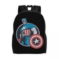 thumbnail image 1 of Custom Captain America Hero Laptop Backpack Men Women Basic Bookbag for College School Student Bags, 1 of 5