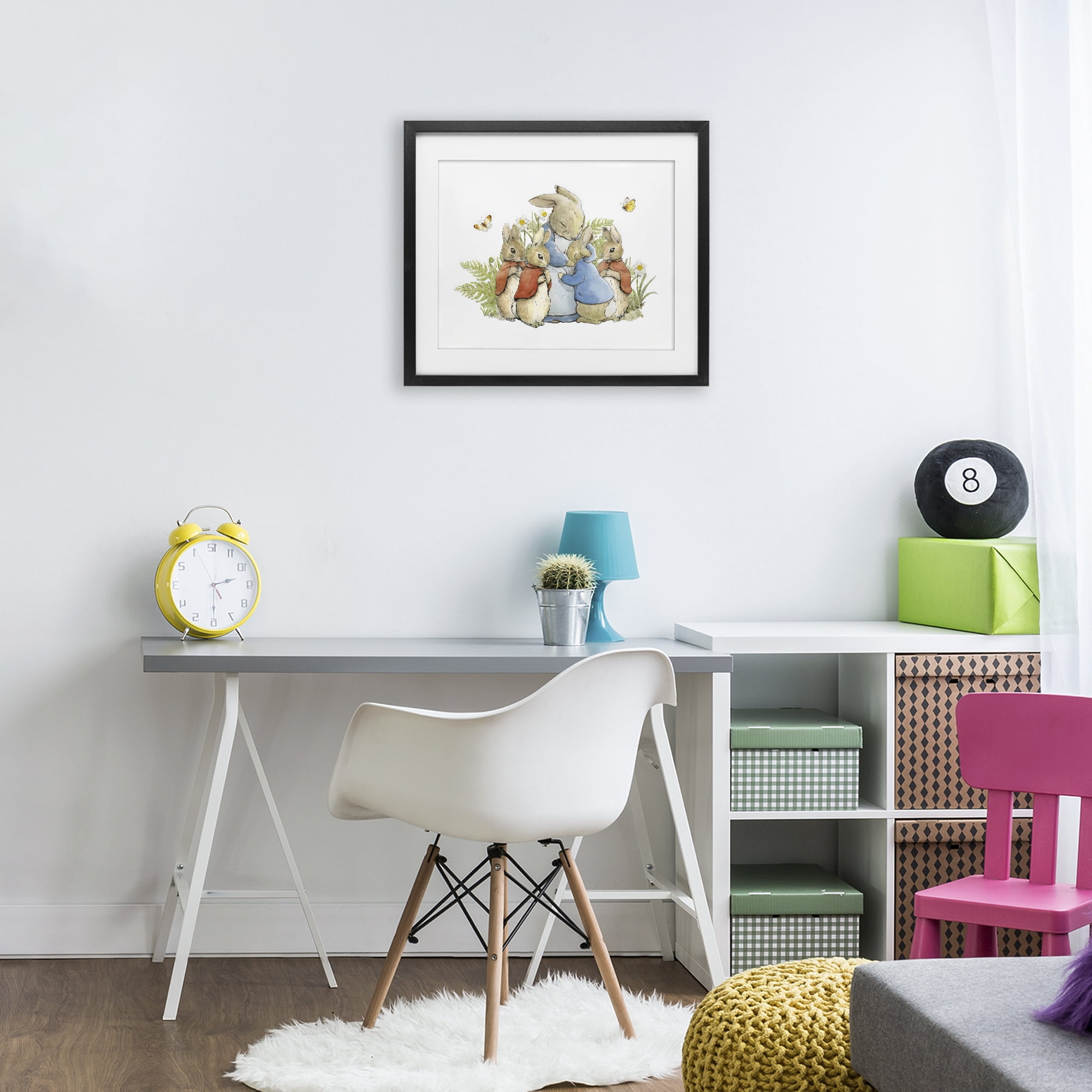 Stupell Industries Hugging Mother Rabbit Black Framed Print Under Glass, design by Arlington Prints
