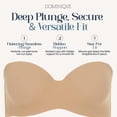 thumbnail image 4 of Dominique Bella Strapless Bra #3600 - Seamless Hidden Underwire Convertible Bandeau Bra with Clear & Matching Straps, 4 of 6