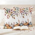 thumbnail image 3 of Fall Outdoor Waterproof Pillow Covers, Thanksgiving Pumpkins Weeping Maple Leaf Decorative Square Throw Pillowcase Sofa Cushion Sham for Patio/Couch/Chair, 24"x24" 2 Pack, 3 of 8