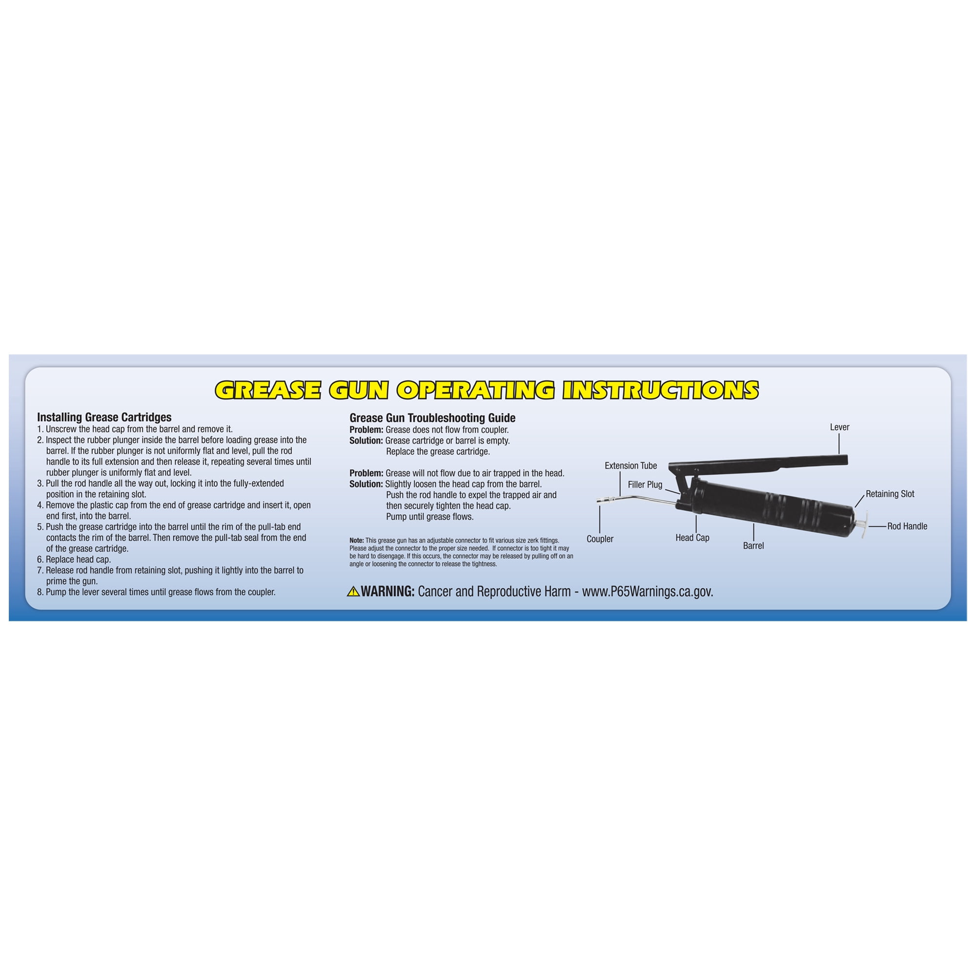 Starbrite 28704 Standard Duty Lever Action Grease Gun for 14 oz Cartridges
