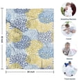thumbnail image 4 of Blue and Yellow Floral Pattern Blanket,Comfortable Soft Flannel Throw Blanket,All Season,Warm Lightweight Blankets for Sofa Bed Couch Living Room Chair,30"x40", 4 of 4