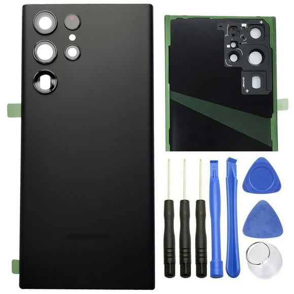 ubrokeifixit Panel trasero de cristal para Galaxy S22 Ultra 5G, 6.8 pulgadas, negro