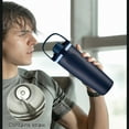 thumbnail image 6 of Merryso 32oz Insulated Stainless Steel Water Bottle - 2-Way Drinking with Handle & Tea Infuser, Navy Creamy Finish, 6 of 6
