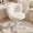 White, variant on Romorgniz Small Round Vanity Chair with Wheels Height Adjustable Desk Chair Armless Home Office Chair, White