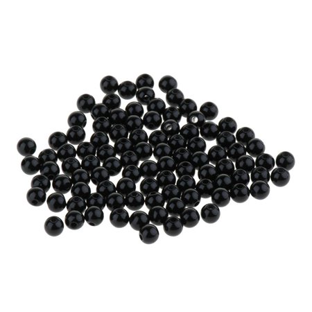 

100 Pieces 3-12mm Black Eyes for Teddy Bear Doll Animal DIY Making - Black 6mm