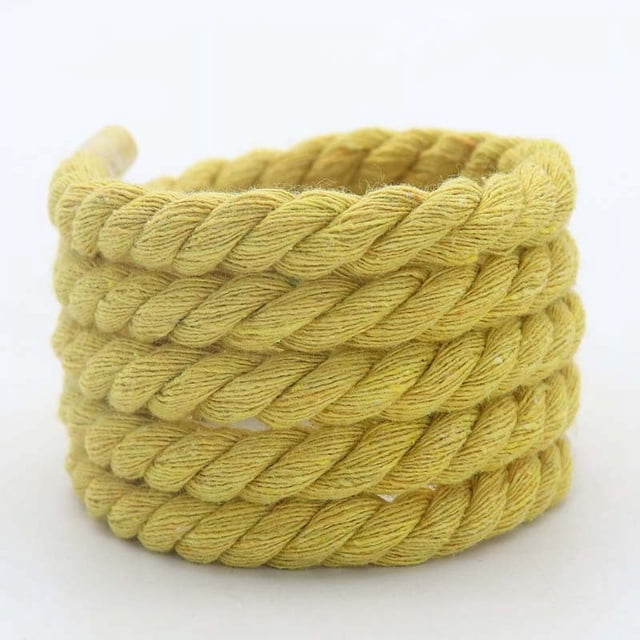 Cordones de zapatos de 8 mm, accesorios tejidos a mano, bricolaje, cuerda de algodón de tres hebras, color grueso, algodón trenzado, decoración