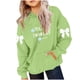 thumbnail image 1 of Camiseta de manga larga con lazo para niños, cuello redondo liso, parte superior lisa, adecuada para niños y niñas, sudadera con capucha para niñas, parte superior de poliéster, 1 of 6
