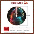 thumbnail image 2 of Xecao Neon Spectrum Cat Portrait Pattern Christmas Tree Skirt Round Xmas Tree Mat Base Cover for Holiday Home Decorations-36", 2 of 6