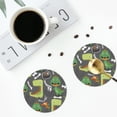 thumbnail image 5 of Disketp Cartoon Dinosaurs Funny Coasters,6 Pcs Leather Coasters With Holder, Perfect Housewarming Hostess Gifts,Protect Furniture From Water Marks Scratch And Damage, 5 of 9