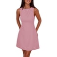 thumbnail image 1 of Vestido PRETTYGARDEN Corto para Mujer Verano 2025 Sin Mangas Rosa, 1 of 8