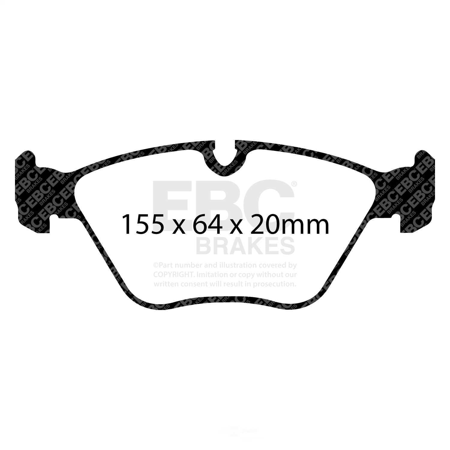 EBC Brakes Yellowstuff 4000 Series Street and Track Brake Pad Set Fits select: 2004-2011 BMW X3, 2001-2006 BMW 330