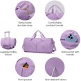 thumbnail image 3 of Petit Sac de Sport pour Femmes avec Compartiment pour Chaussures à Poche Mouillée Sac de Voyage Fourre-Tout Sac de Cabine Sac de Nuit Sac de Fin de Semaine pour Femmes, 3 of 5