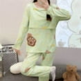 thumbnail image 1 of Maternity Nursing Pajama Set with Easy Access Nursing Cotton Polyester Contrast Print, 1 of 10