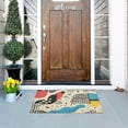 thumbnail image 5 of Yayeee Doormat for Indoor Entrance 32" x 20" Non Slippery Floor Rug, Blue Retro Print, 5 of 8