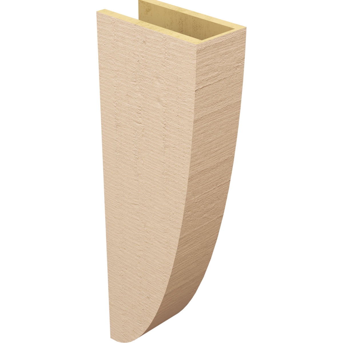 6"W x 12"D x 36"H Thin Durham Rough Cedar Woodgrain TimberThane Corbel, Primed Tan