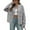 Gray, variant on Women's Solid Color Round Neck Bat-Sleeve Knitted Cardigan Button Sweater for Fall Winter Unique Sleeve Designs,Gray,M