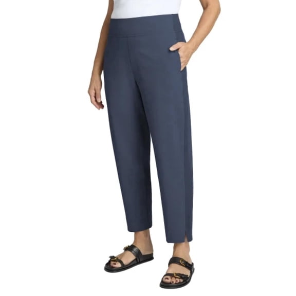 Kirkland Signature Women's Quick Dry Stretch Pull On Ankle Pant, Blue, Small