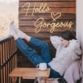 thumbnail image 4 of ESTART Hello Gorgeous Gold Metal Wall Art, Modern Farmhouse Sign for Bathroom Bedroom Decor, 4 of 9