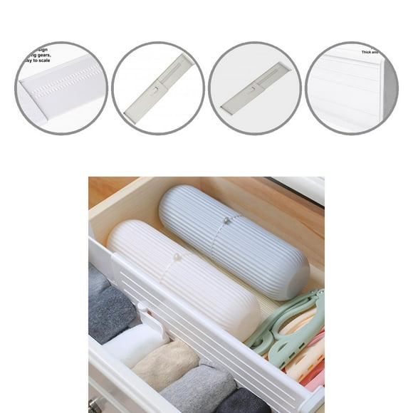 Drawer Divider Sturdy Construction Expandable Plastic Retractable Closet Storage Drawer Splitter for Home