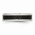 thumbnail image 3 of White Stainless Steel Ring Band Wedding Black Carbon Fiber, 3 of 6