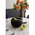 thumbnail image 6 of A&B Home Black Abstract Shape Teak Bowl 11.8" x 11.8" x 10.6", 6 of 11