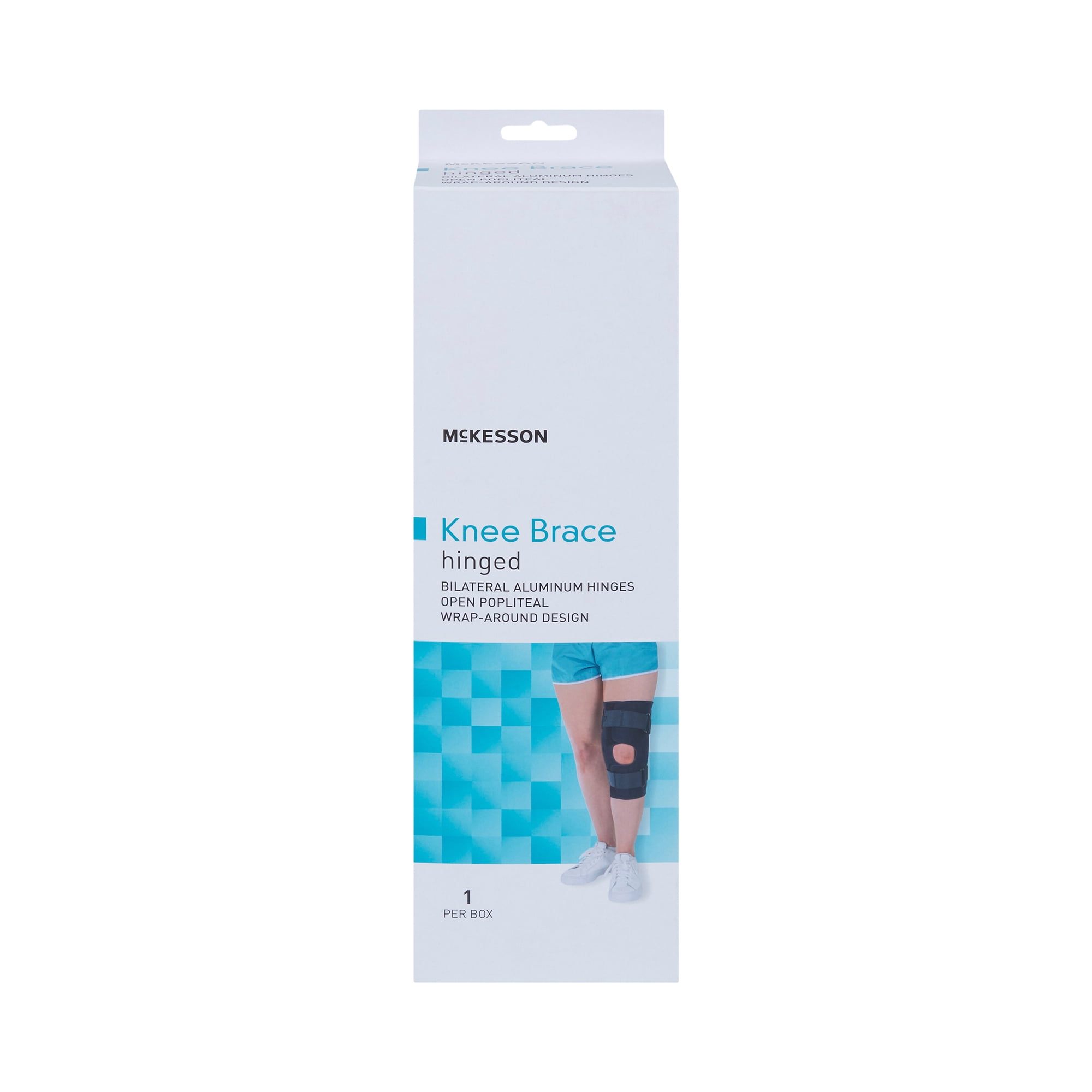 McKesson Knee Brace for Pain - Hinged Side with Open Patella, Size 3XL, 1 Ct