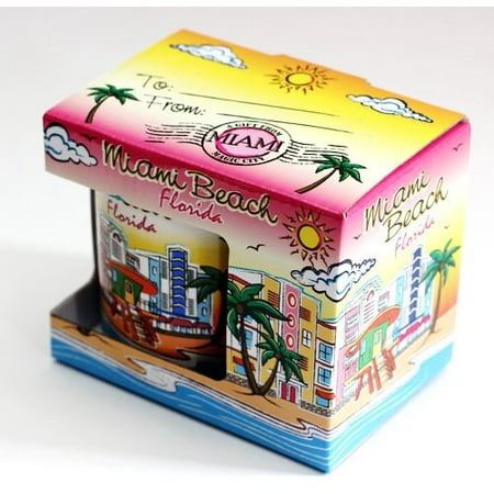 Florida State Seminoles Mug - Miami Beach Florida Skyline Ceramic Boxed Coffee Mug 11oz