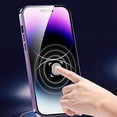 thumbnail image 5 of Dteck Case for iPhone 15,Luxury Metal Case Built-in Anti Peep Tempered Glass Privacy Screen Protector Full Body Protective Compatible Mag Safe Cover,Purple, 5 of 7