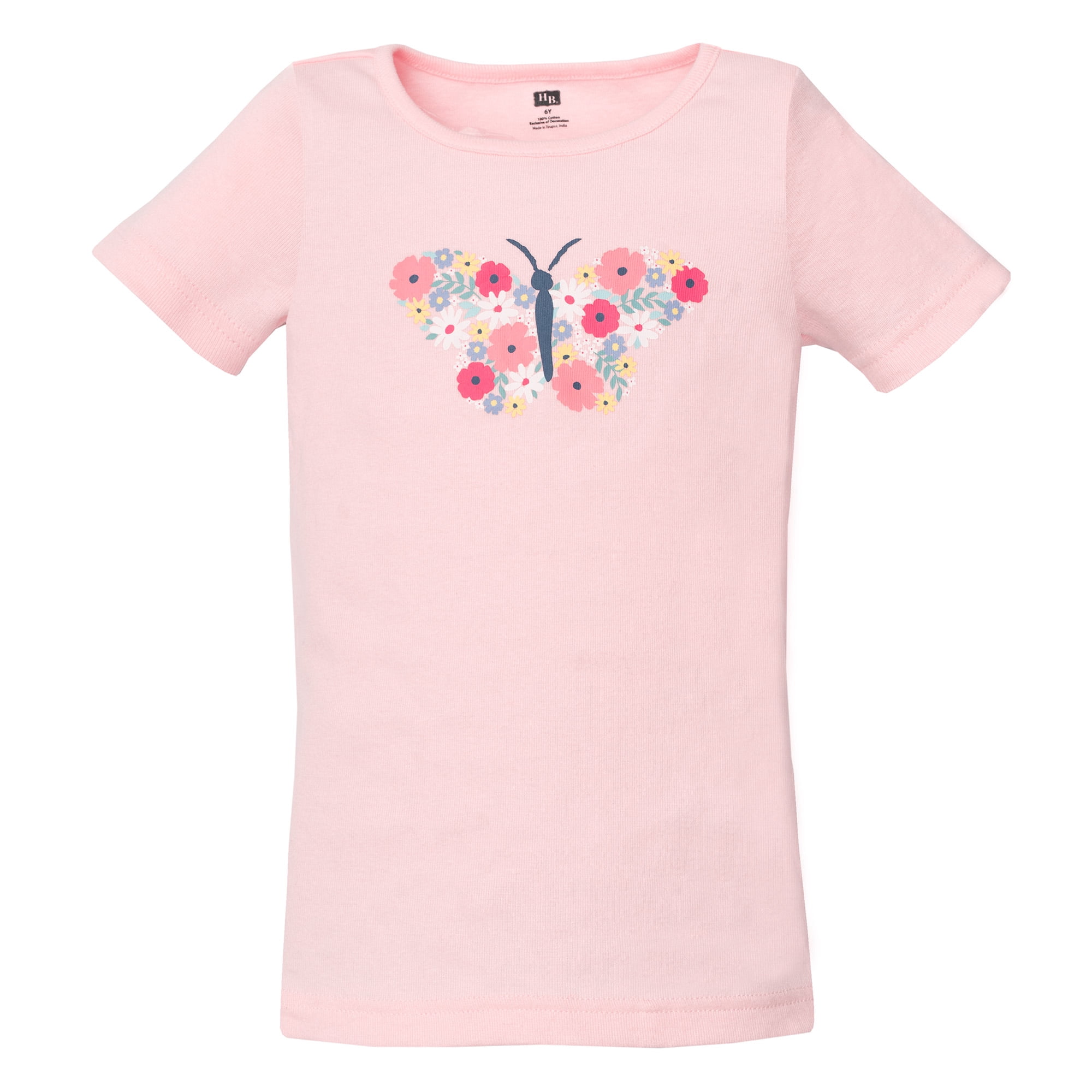 Hudson Baby Girl Cotton Pajama Set, Butterfly Floral, 12-18 Months
