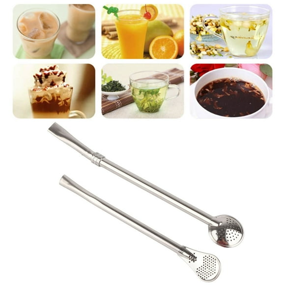 Pajita de filtro de cuchara pajita de colador conveniente de acero inoxidable para café para bebidas ANGGREK Otros