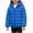Blue-1, variant on Girls Puffer Jackets, Full Zip Lightweight Long Sleeve Thermal Winter Outerwear with Hood Gray Size 8