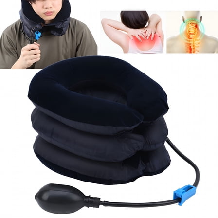 XIRQI Inflatable Neck Traction Device,Inflatable Neck Stretcher Traction,Inflatable 3 Layers Cervical Neck Traction Device Pain Relief Adjustable Neck Stretcher