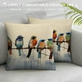 thumbnail image 3 of Nawypu Decorative Lumbar Birds Throw Pillows Covers Hand-Painted Birds Tree Pillow Case, 3 of 5