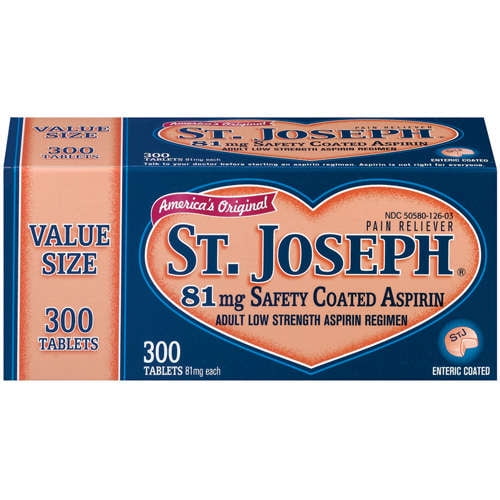 St Josephs Health Products St Joseph Safety Coated Aspirin, 300 ea