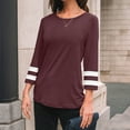 thumbnail image 6 of SUNBS Blouses for Women 3/4 Length Sleeve Shirts Casual Ladies Tops Trendy Fall Winter Clothes, 6 of 6