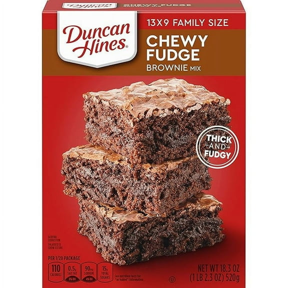 Duncan Hines Brownie Mix, Fudge, 18.3 oz ( Pack of 2 )