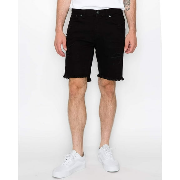 MEN'S RIPPER CUTOFF DENIM SHORTS