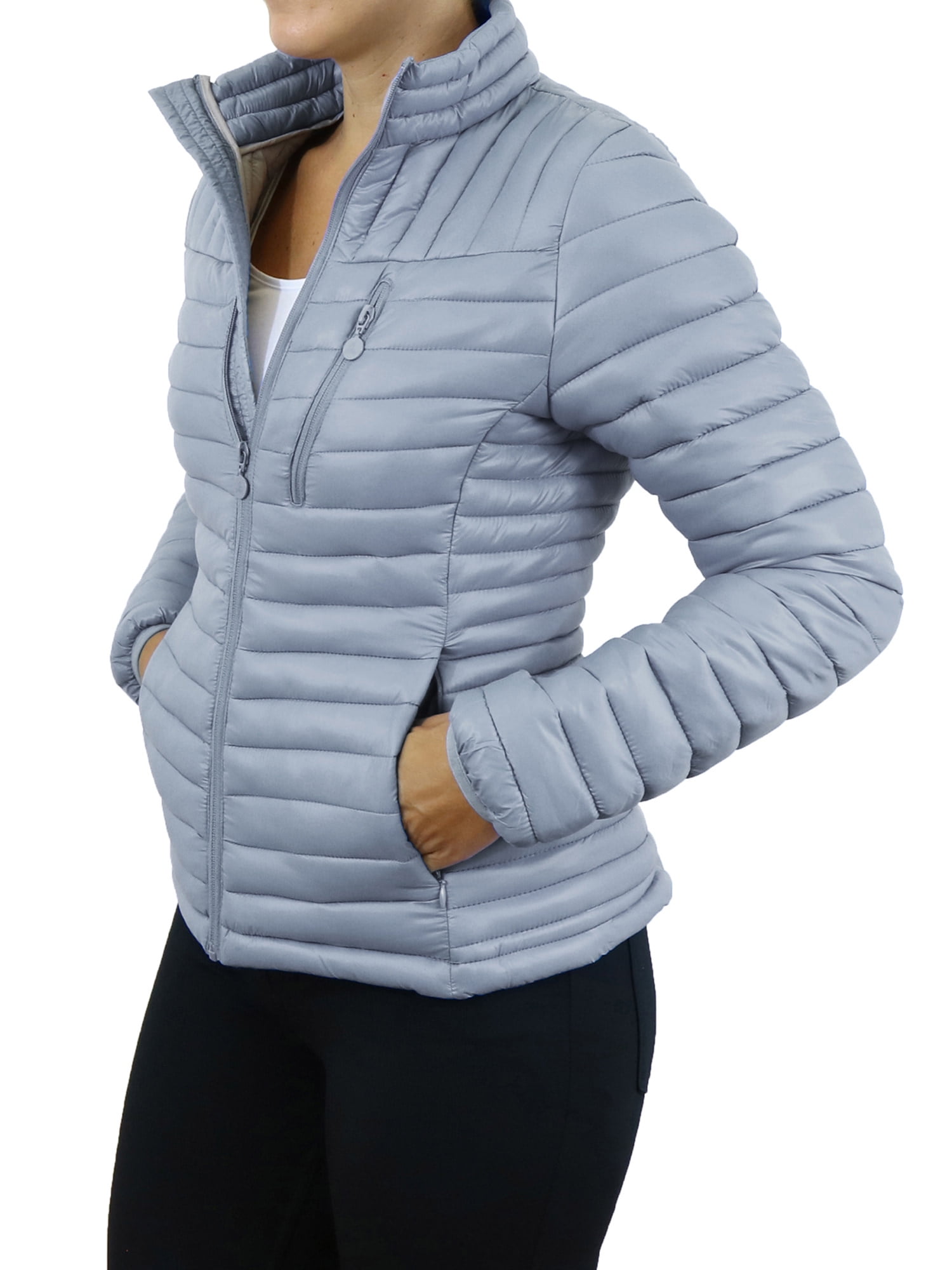 Womens Lightweight Puffer Jackets Water Resistant Polyester