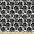 thumbnail image 1 of Abstract Fabric by the Yard Upholstery, Monochrome Whirlpool Diagonal Spiraling Minimalist Grunge Art Graphic, Decorative Fabric for DIY and Home Accents, White and Charcoal Grey by Ambesonne, 1 of 5