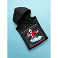 thumbnail image 3 of Polar-Bear Holiday Sweater - Festive ICEE Vibes Men's Hoodie, 3 of 4