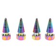 thumbnail image 4 of 4pcs Mini Cnc Rainbow Car Wheel Tire Valve Stem Caps Dust Covers, 4 of 5
