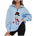 thumbnail image 1 of Sudaderas Navideñas de Cuello Redondo Para Mujer Otoño Invierno Casual Temperamento Moda Felpa Cálido Underlay Estampado Suéter Manga Larga Top Odeerbi ODB192573, 1 of 5
