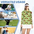 thumbnail image 6 of Uorisanigo Ladybug Flower Women's Golf Shirt Size 2XL Breathable Stylish Quick Dry Athletic Polo Shirts Relaxed Fashion 1/4 Zipper Workout Tops for Women, 6 of 7