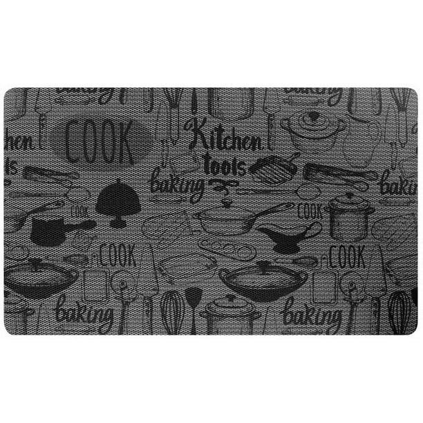 Decorx Non Slip Kitchen Mat Durable Honeycomb Texture Doormat Kitchen Tool Design Runner Carpet Set Indoor Outdoor Low Profile Mats For Entry Garage Patio High Traffic Areas 18 X30 Grey Walmart Com