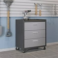 thumbnail image 2 of Manhattan Comfort Fortress Armoire de Garage Mobile à 3 Tiroirs, Gris, 2 of 11