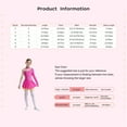 thumbnail image 7 of iixpin Kids Girls Shiny Ballet Dance Tutu Dress Mesh Splice Gymnastics Skirted Leotard Competition Outfits Hot Pink 8, 7 of 7