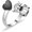 Black, variant on Highland Cow Heart Urn Open Ring for Ashes for Women Men Stainless Steel Cremation Jewelry for Hold Loved Ones Ash